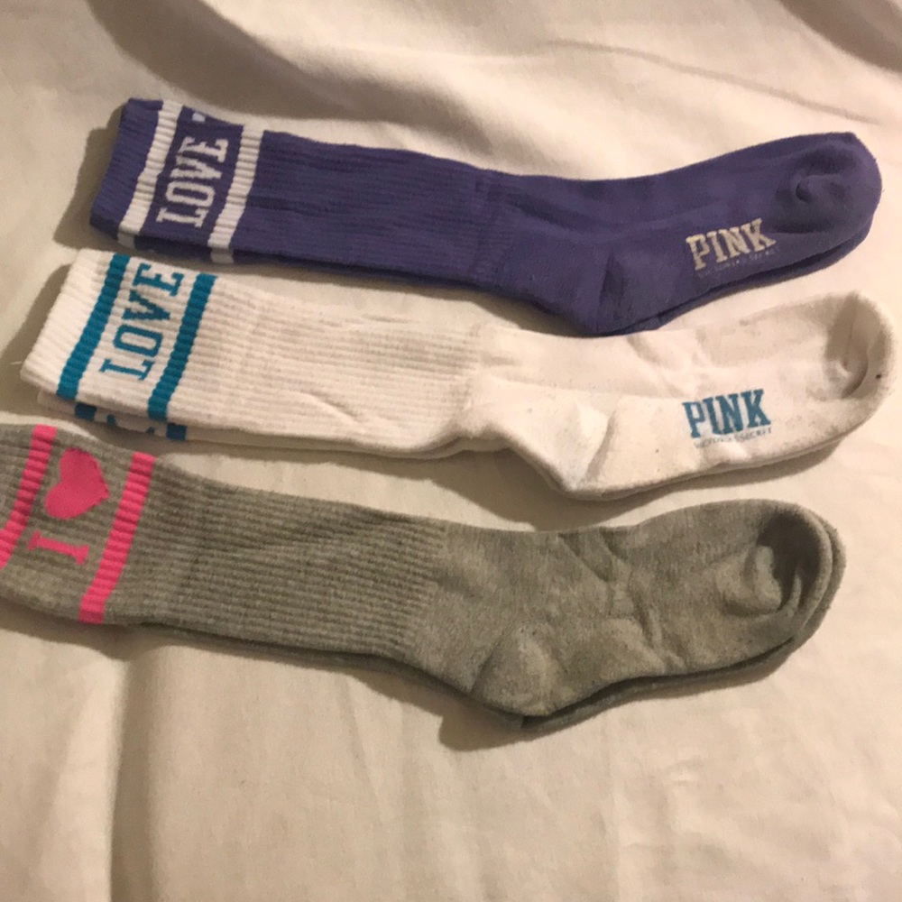 Set of 3 VS PINK Knee High Socks